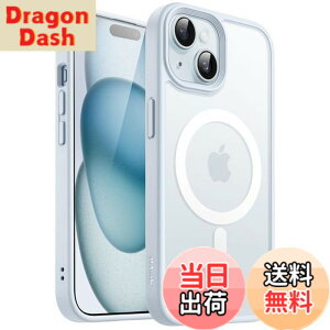 �y���������zJETech iPhone 15 6.1�C���`�p �}�O�l�b�g �P�[�X MagSafe�ɑΉ� �������̃}�b�g�w�� ���^ �ϏՌ� �J�o�[ (�u���[)
