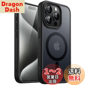 yzJETech iPhone15ProMax 6.7C`i15 Pro Maxjp }Olbg P[X MagSafeɑΉ ̃}bgw ^ ϏՌ Jo[ (ubN)