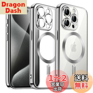 yzJETech iPhone 15 Pro 6.1C`p \tgNAP[X JYSی MagSafeCX[dΉ ϏՌ dCbLTPUJo[ (Vo[)