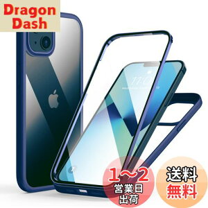 yzMQman iPhone13 P[X OʃKX+wʃKX 360°Sʕی 100ʃ^b`x ϏՌ KX tg+obNv[g y CX[dΉ O  Jo[ (iphone13p, 