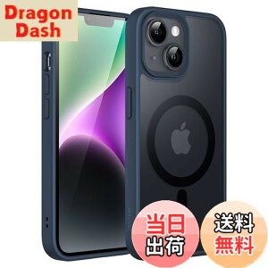 �y���������zJETech iPhone 14 6.1�C���`�p �}�O�l�b�g �P�[�X MagSafe�ɑΉ� �������̃}�b�g�w�� ���^ �ϏՌ� �J�o�[ (�X�g�[���u���[)