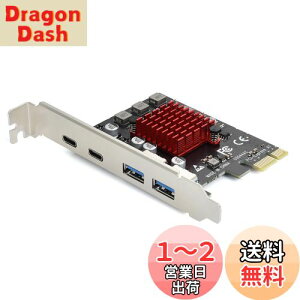 yzELUTENG USB3.1݃{[h 4{[h y2 USB-A & 2 USB-Cz 5Gbps PCIEC^[tF[XJ[h USB3.0gJ[h PCI-Express3.0ڑ PCI-E X1/X4/X8/X16 Windows 11/10/8/7/XP/VistaΉ