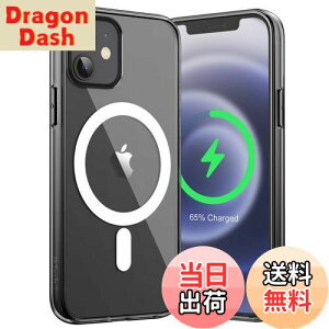 yzJETech iPhone 12/12 Pro }Olbg P[X(6.1C`p) MagSafe CX[dΉ Ռz op[Jo[ h~ obN (ubN)