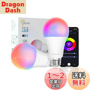 yzORALUCE X}[g LEDd E26 60W F X}[gCg }`J[ 1600FRGB FdF Alexa/Google HomeΉ nusv u 戵t 2 LDA9F-E26/2P