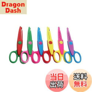 【送料無料】YFFSFDC ハサミ ギザギザ 6種類セット クラフトはさみ かわいい カラフル レースはさみ ペーパーアート 子供用 はさみ 山型 波型 手作り DIY道具 可愛い