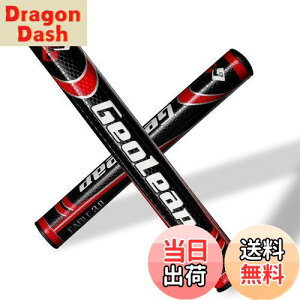 【送料無料】Geoleap パターグリップ-ソフトポリウレタン素材 ラウンド型 軽量ゴルフグリップ 4色 2サイズオプション (黒赤, ミディアムサイズ(3.0))