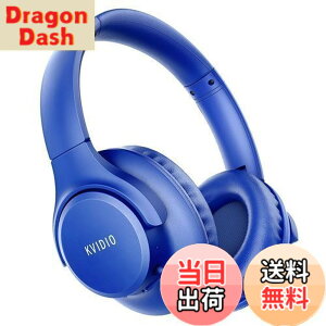 �y���������z���C�����X �w�b�h�z�� KVIDIO Bluetooth 5.0 55���ԍĐ� �w�b�h�z�� 40mm HD �h���C�o�[���j�b�g �I�[�o�[�C���[�w�b�h�z�� �}�C�N���� �w�b�h�z�� �L�� ���� ���p �Չ� ���^ �n���Y