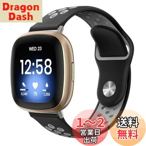 yz[ATiC] Fitbit Versa4/Versa3/Sense2/Sense oh Fitbit Versa3/VersaSensepxg ւ X|[cxg VR y \tg 戵ȒP BlackMixGray