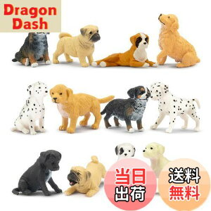 【送料無料】TOYMANY 12PCSミニ犬フィギュア ミニ動物フィギュア 動物玩具セット 犬モデル リアルな動物模型 犬おもちゃ 人気動物 誕生日プレゼント クリスマス 新年 飾り物 コレクション 6歳