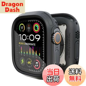 �y���������zElkson Apple Watch Ultra 2/1 �o���p�[�P�[�X & �X�N���[���v���e�N�^�[�L�b�g 49mm Quattro Max�V���[�Y ��� �~���^���[�O���[�h ��v �_�� �ϏՌ� �ی�J�o�[ �����K���X�t�� iWatch�p �u��