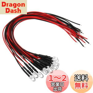 yzPATIKIL 3V - 6V 5mm LED_CI[h 12 zς ~jLEDCg d v RC DIY CWP[^[Ɩp bh