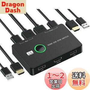 yzKVMXCb`-NUIKOTI HDMI KVMؑ֊ 21o 4K@60HzT|[g 2̃Rs[^[pUSB HDMIXCb` L[{[h}EXv^[1HDj^[L USBP[u2{HDMIP