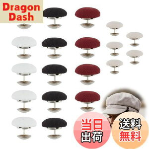 【送料無料】PAVIKE くるみボタン 20個 4色 直径17mm クラフトボタン 固定ピン付き