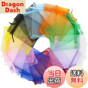 【送料無料】Fushing 100枚 オーガンジー巾着袋、ギフト、小物入れラッピング 10*12cm(10色)