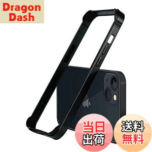 【送料無料】【YMXPY】iPhone13mini アルミバンパーケース メタル+シリコンフレーム 二重構造 レンズ保護 軽量 ストラップ穴 耐衝撃 サイドバンパー (iPhone13mini, ブラック)