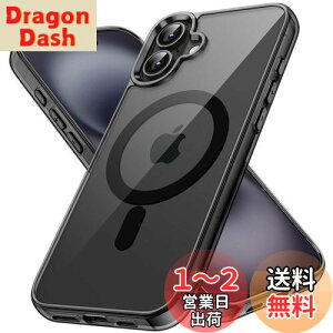 yzJETech iPhone 16 Plus 6.7C`p }Olbg P[X MagSafeΉ Ռz op[Jo[ h~ NAobN (ubN)