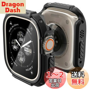 yzSpigen Apple Watch 49mm P[X y Apple Watch Ultra2 / Ultra Ή z KX ̌^ ČRMILKi擾 ʕی ϏՌ  Ռ z 菝 h~ یJo[ ^tEA[}[ ACS05457 (ub