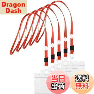 【送料無料】Aumesa Rano 20枚セット 名札 ネームホルダー 首掛け 名刺 ID カード ホルダー ネックストラップ 吊り下げ イベント スタッフ パス パスケース 名刺 社員証 ケース 入れ PVC製 首かけ