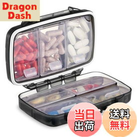【送料無料】Fullicon 「ほぽぼ」ピルケース 1週間 防湿 密閉 薬ケース 小型 サプリメントケース サプリケース 小分け 薬入れ 薬入れケース ぴるけーす くすりけーす コンパクト 携帯用 持ち運び 旅行 トラベル(黒)