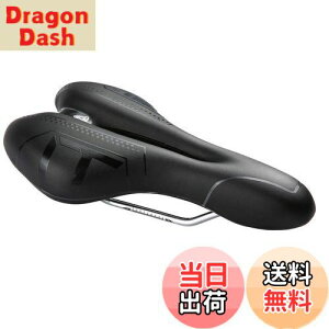 【送料無料】ZHIQIU 自転車用ソフトサドル 穴あき スポーツクッション カラーサドル マウンテンバイク、ロードバイク、折り畳み自転車に適応 通気性 蒸れ対策 衝撃吸収 取付便利 (ブラック/