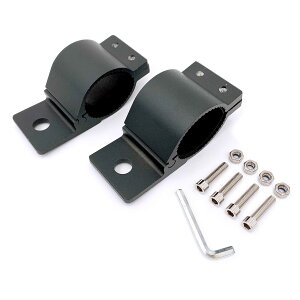 【送料無料】Meliore フォグ ランプ ステー 取り付け ブラケット 金具 キット ライト ジムニー JB23 ランクル デリカ トラック カー 車 用品 自動車アルミ 2個入り パイプ バンパー アンテナ