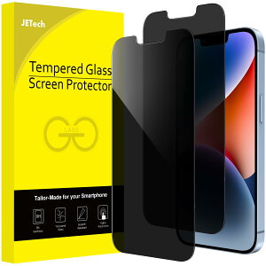 �y���������zJETech �v���C�o�V�[�t�B���� iPhone 16e 2025, iPhone13/iPhone13 Pro 6.1�C���`��p�����K���X �ی�t�B���� �`�����h�~ 2���Z�b�g