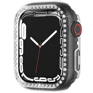 【送料無料】Miimall【2021新モデル】Apple Watch Series 8/7 41mm 専用ケース ラインストーン お洒落 傷防止 超簿軽量 PC材質 アップルウォッチ 7 41mm カバー 衝撃吸収 装着簡単 Apple Watch 7 ケース(41mm|