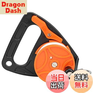 【送料無料】Zerodis. ダイビング リール スキューバダイビングリール 洞窟 ダイビングリールスプール 指ストッパー ハンドル付き 150ft ダイビングアクセサリー (オレンジ)