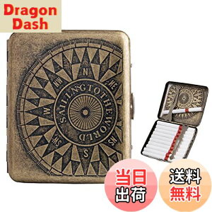 【送料無料】YINKE タバコケース シガレット 20本 アンティーク調 タバコ収納 煙草入れ たばこ 高級 人気 防水 スリム おしゃれ かっこいい 男女兼用