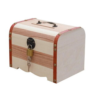 【送料無料】EXDUCT 貯金箱 宝箱 鍵付き 大きい 小物入れ お札 おもしろ アンティーク 木箱レトロ インテリア おしゃれ 賽銭箱 面白い