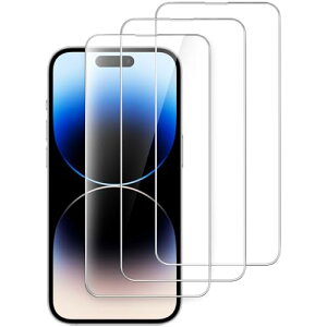 �y���������zJETech iPhone 16e 2025, iPhone14 6.1�C���`�p �S�ʕی�t�B���� 9H�����K���X�t�B���� �P�[�X�Ɋ��Ȃ� HD�N���A 3���Z�b�g