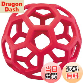 【送料無料】JW Pet(JWペット) 犬用おもちゃ ホーリーローラーボール 色：レッド、サイズ：Lサイズ