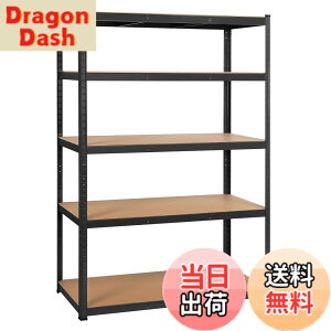 �y���������zYaheetech �X�`�[�����b�N ���^�����b�N 5�i �ω׏d875kg ��120x���s60x����180cm ���������� �h�T�r���H �g���ȒP ��ܕt�� ��e�� �� �F�F�u���b�N�A�T�C�Y�F120x60x180cm