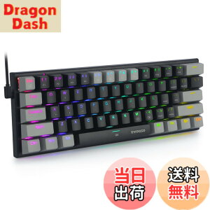 �y���������ze���f�Q�[�~���O�L�[�{�[�h ���E�Ԏ����̗p �e���L�[���XUS�p��z�� �L��61�L�[ ���J�j�J���L�[�X�C�b�` RGB����LED�o�b�N���C�g 60�����^�R���p�N�g�݌v Windows/Mac�ɑΉ��̃Q�[