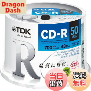 �y���������zTDK �f�[�^�pCD-R 700MB 48�{���Ή� �z���C�g���C�h�v�����^�u�� 50���X�s���h�� CD-R80PWDX50PE