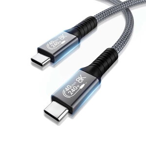 yzUSB4 P[u 0.5m Thunderbolt 4 P[uΉ Suptopwxmy40Gbpsf[^]/ PD240W}[d / 8K@60HzfózThunderbolt 3USB 3.2ʌ݊ E-Marker ϋviC iPhone15A15Pro/MacBook/iPa