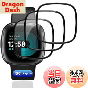 yzy3Zbgz Ή Fitbit Versa4 / Serse2 tB KXtB 3 PET Yf@ ߗ Ή Fitbit Versa4 یtB 3DȖʃJo[ Ή Fitbit Serse2tیtB LY