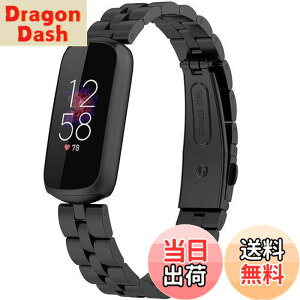 �y���������z�Ή�Fitbit Luxe/Luxe Special Edition �o���h �X�e�����X �t�B�b�g�r�b�g Luxe �o���h �ϋv�� �K�тɂ��� Fitbit Luxe Special Edition �����x���g ���߉\ �r�W�l�X�� �j���ʗp�i�u���b�N�j