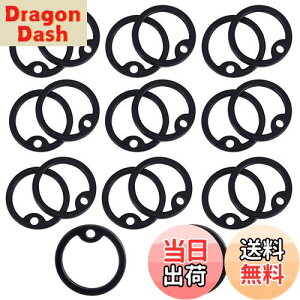 【送料無料】Santssen 20個 ドッグタグ サイレンサー シリコーン ドッグタグカバー ゴムリング ネームタグミュートサークル ペット用品(ブラック)