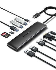 yzhbLOXe[V MST HDMI 2 USB-C nu 4K30Hz 12 in 1 fA j^[ }`|[g A_v^[ g fBXvC Dual HDMI 2/10Gbps USB*3/USB-C 10Gbps /USB-A 2.0/PD/VGA/3.5mmI[