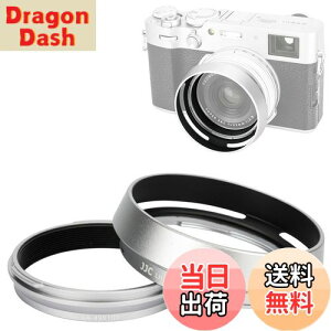 【送料無料】JJC メタル レンズフード ねじ込む式 Fuji X100VI X100V X100F X100T X100S X100 X70 に対応 LH-X100 フード & AR-X100 アダプタ 互換