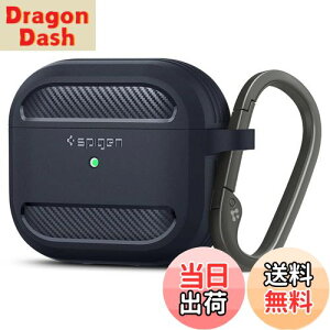 【送料無料】Spigen Airpods 第3世代 ケース AirPods 3 ケース 耐衝撃 PC TPU 二重構造 ワイヤレス充電 対応 カラビナ リング付き 軽量 キズ防止 衝撃 吸収 シンプル ラギッド・アーマー ASD01980 (チャコ