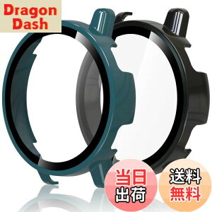 �y���������zHianjoo 2������ Garmin Vivoactive 5 �Ή� �P�[�X �ی�J�o�[+�t�B���� ��̌^ �K�[�~�� Vivoactive 5 �Ή� �J�o�[ �ی�t�B���� PC�f�ނ̃t���[�� �S�ʕی� �Ռ��z�� �����x�^�b�` [�u���b