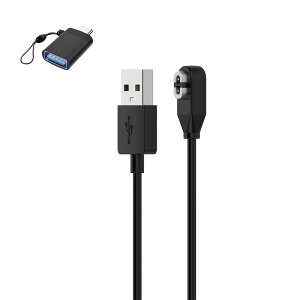 【送料無料】For Shokz OpenRun、OpenRun Pro、OpenRun Pro Mini、Aeropex、OpenComm 骨伝導イヤホン 充電ケーブル 充電器 + USB to Type-Cアダプターが付属(1枚)【KONXISA】USB充電 100CM マグネット充電コード 高耐久