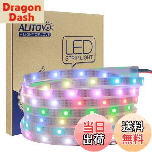 �y���������zALITOVE LED�e�[�v���C�g �C���~�l�[�V���� LED���C�g WS2812B �A�h���X�\ 5050 RGB SMD 5 m 150�s�N�Z�����F �h��IP67�z���C�gPCB DC5V