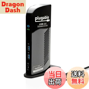 �y���������zPlugable USB3.0 / USB-C �p�h�b�L���O�X�e�[�V���� �c�u�� Windows ����� Mac �p - �f���A�����j�^�[ HDMI DVI VGA �|�[�g �M�K�r�b�g �C�[�T�l�b�g USB3.0 �|�[�gx2 USB 2.0 �|�[�gx4 �������o��