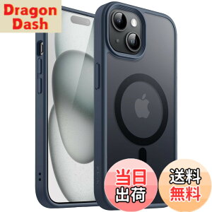 �y���������zJETech iPhone 15 Plus 6.7�C���`�p �}�O�l�b�g �P�[�X MagSafe�ɑΉ� �������̃}�b�g�w�� ���^ �ϏՌ� �J�o�[ (�X�g�[���u���[)