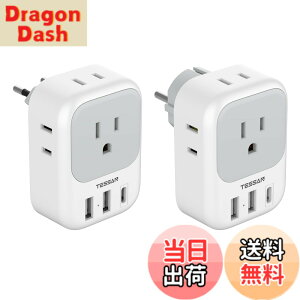 �y���������zTESSAN �ϊ��v���O C�^�C�v SE�^�C�v �C�O���s�p 4��AC������ 3USB�|�[�g�t�� �؍�/�C�^���A/�X�y�C��/�h�C�c ���[���b�p�Ȃǂ̍��ɑΉ�