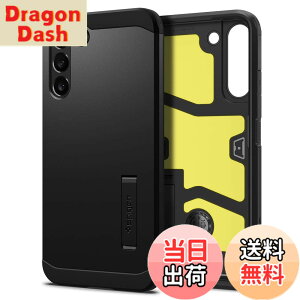 �y���������zSpigen Galaxy S22 �P�[�X [ SC-51C | SCG13 ] 3�w�\�� �X�^���h�t�� �ČRMIL�K�i�擾 �J�����ی� ���h�~ �Ռ��z�� ���C�����X�[�d�Ή� �^�t�E�A�[�}�[ ACS03991 (�u���b�N)