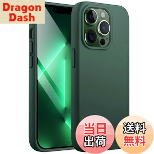 �y���������zJETech iPhone13ProMax �V���R���P�[�X(13 Pro Max 6.7�C���`��p) �V���L�[�\�t�g�^�b�`�t���{�f�B�ی�P�[�X �}�C�N���t�@�C�o�[���C�j���O�t���ϏՌ��J�o�[ (�~�b�h�i�C�g�O���[��)